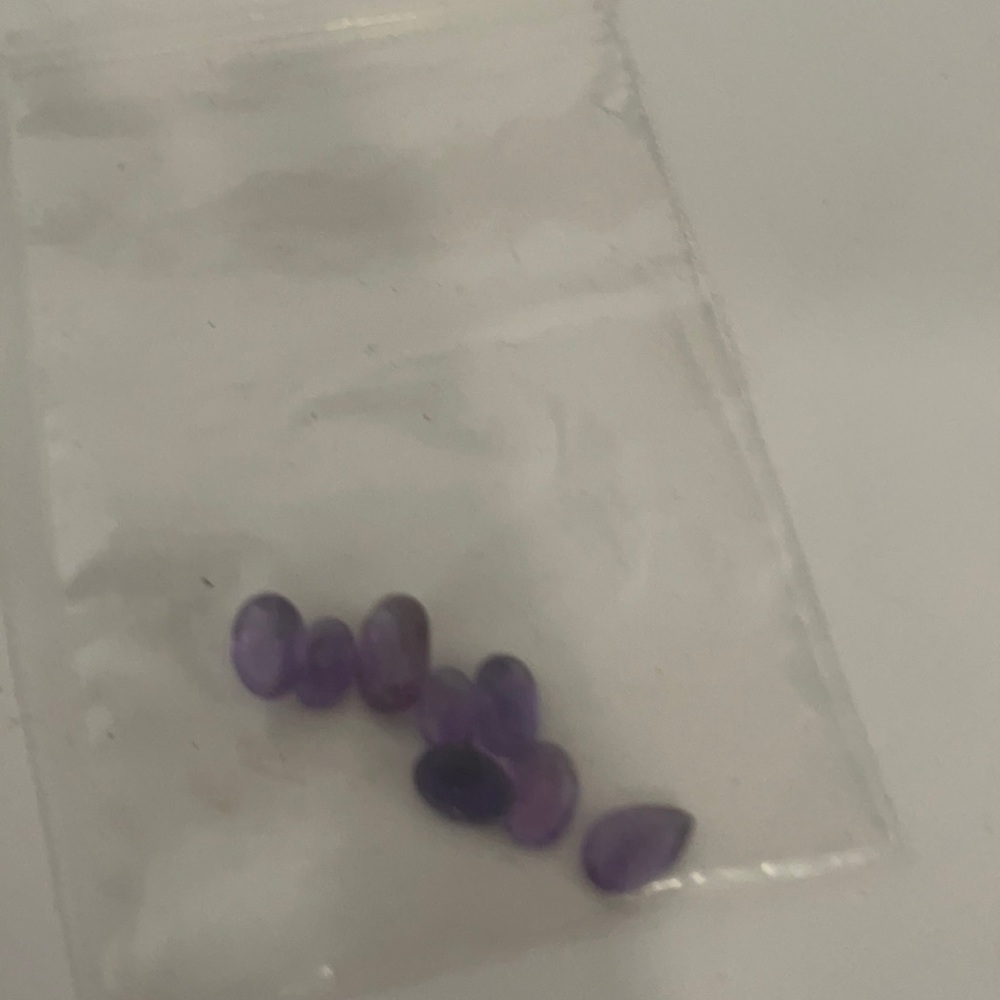 Lot of 8 Real Amethyst loose gemstones calibrated size amethysts gems gem stones
